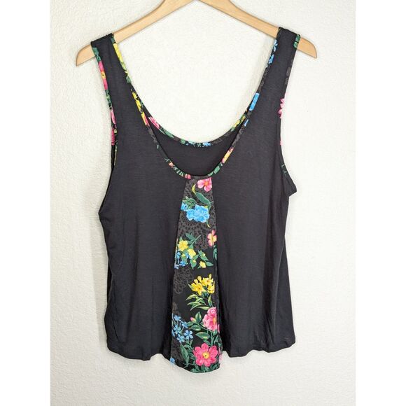 NWT BETSEY JOHNSON Tank Culotte Pants Pajama Set Sz L Floral Print Flowy Boho - Picture 8 of 13